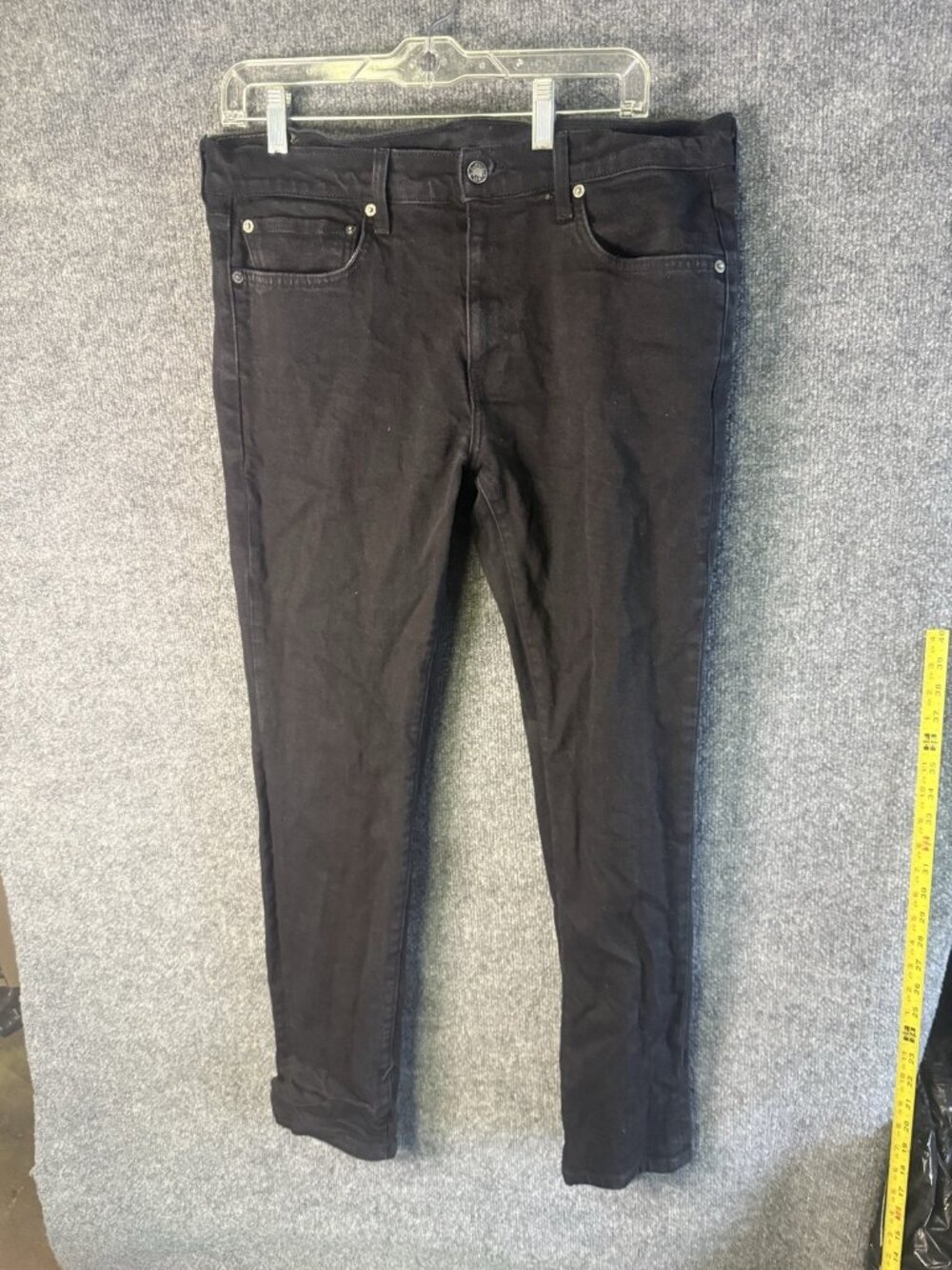 Levi's 511 Jeans Mens 34x32 Black Slim Fit Denim Pants Dark Wash Solid Casual